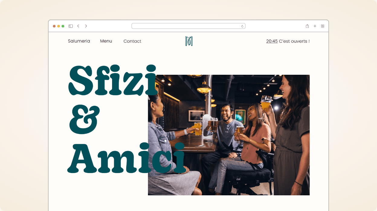 Haut de la page d'accueil de Mama Cantina