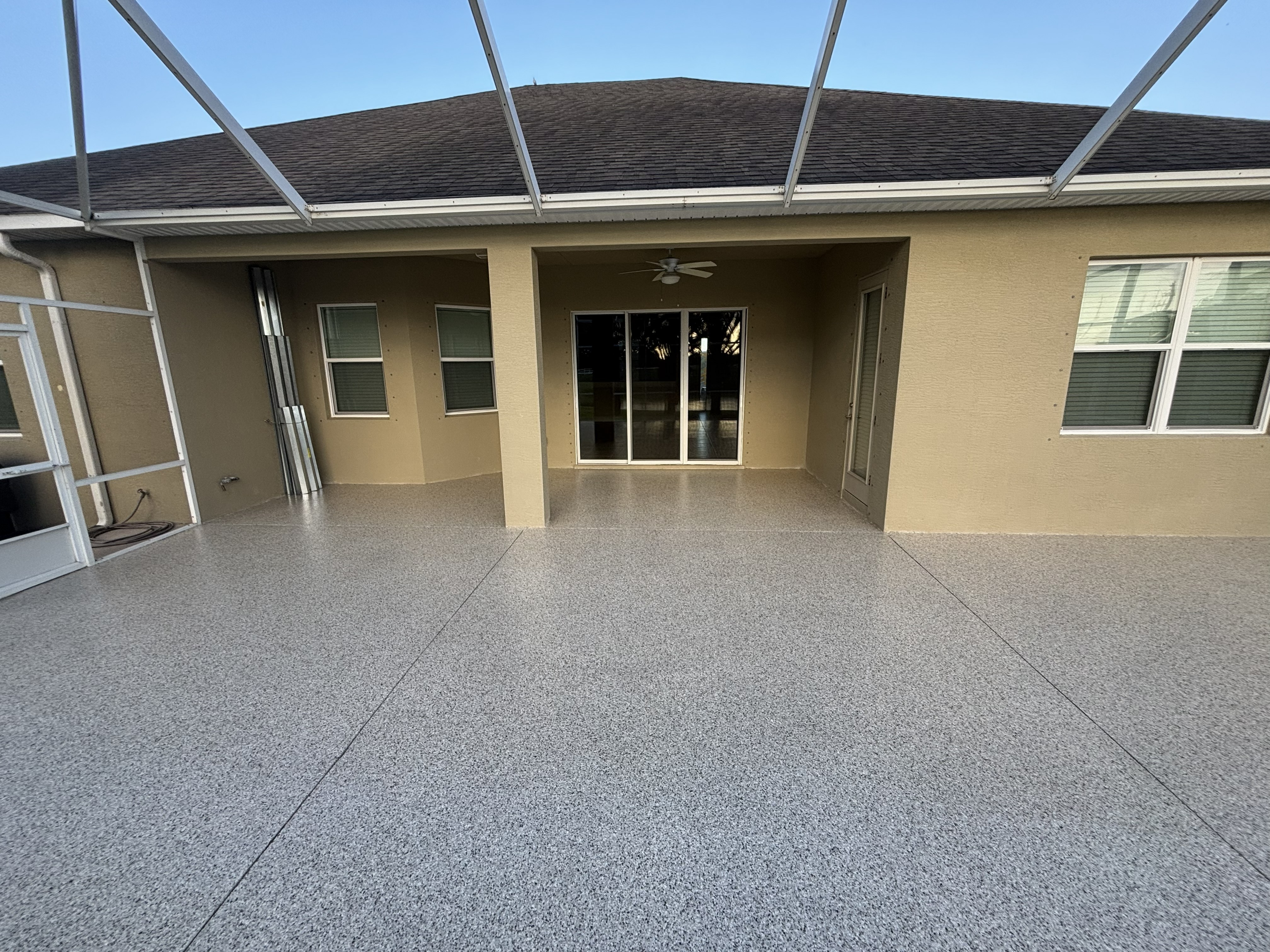 Vero Beach patio after floor coating