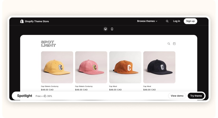 Shopify Spotlight theme