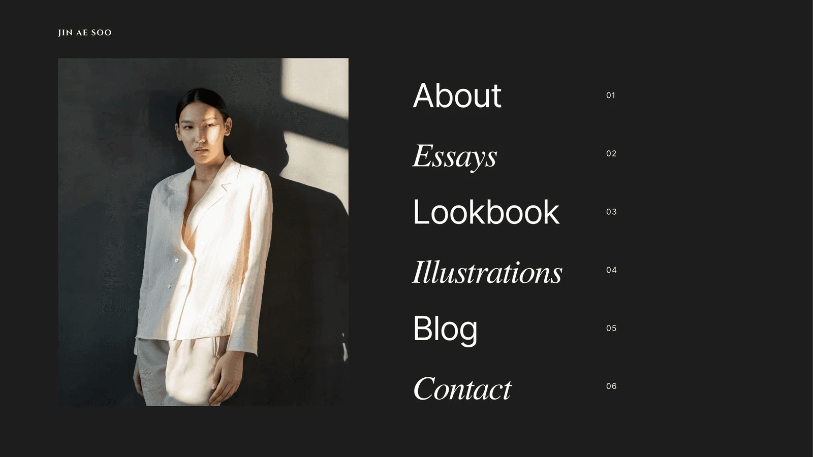 10 Best Free Portfolio Website Templates for 2026 - Black Simple Dark Blogger Bio Link Website (Canva)