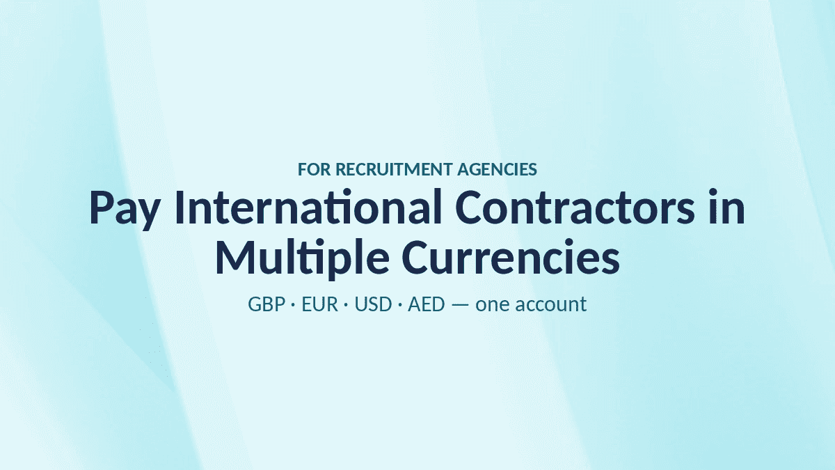 Payment Account for Recruitment Agencies | Cut FX Fees