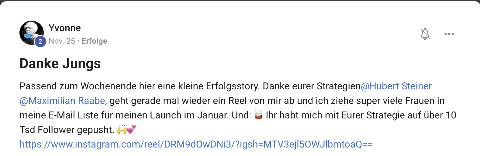 Erfolgsbericht KI Creator Akademie: Yvonne wächst auf über 10.000 Follower und gewinnt Leads