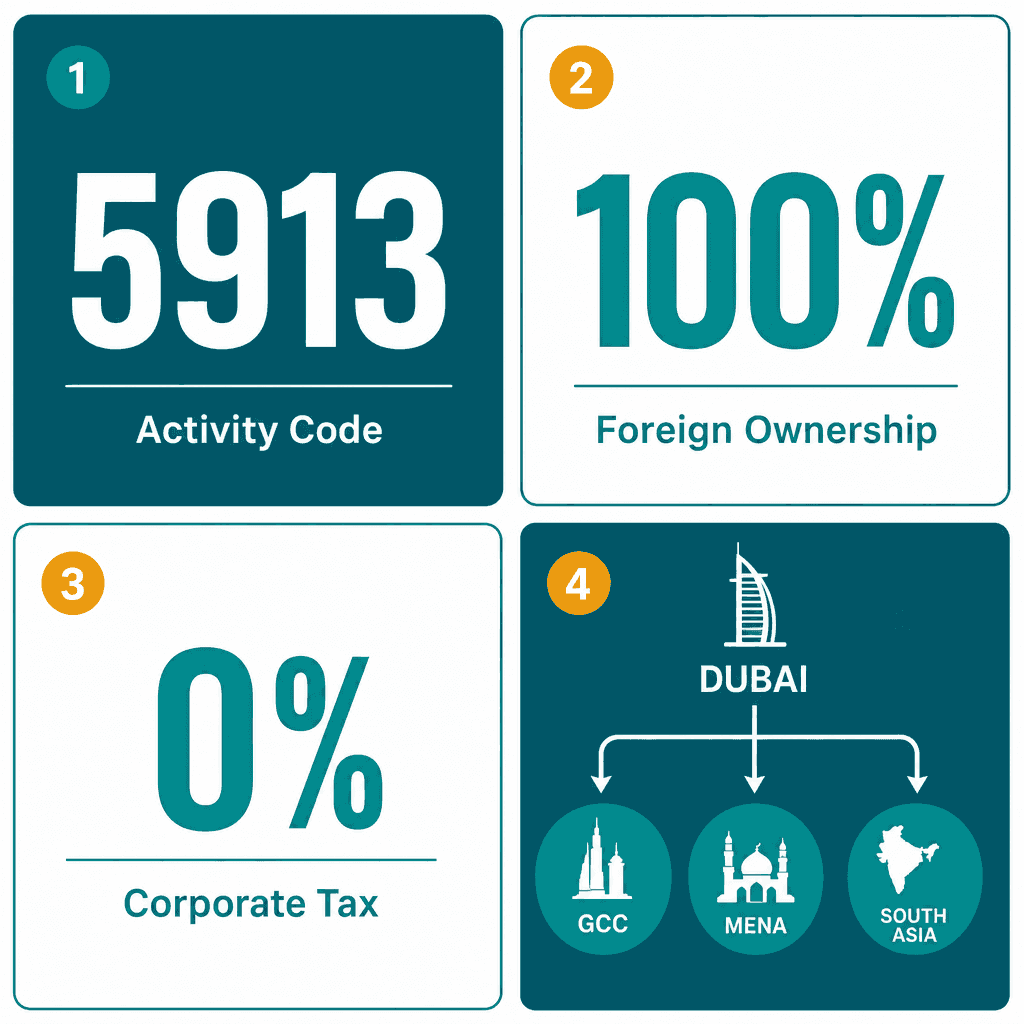 Infographic: Film & Video Distribution Business License in Dubai