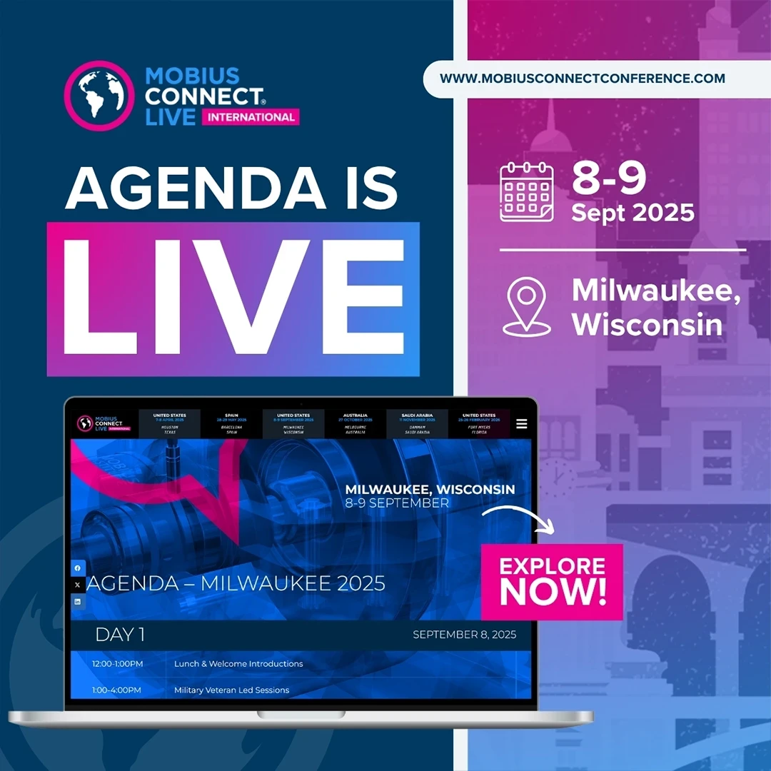 Social media campaign visuals for Mobius Connect event