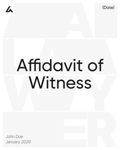 Affidavit of Witness