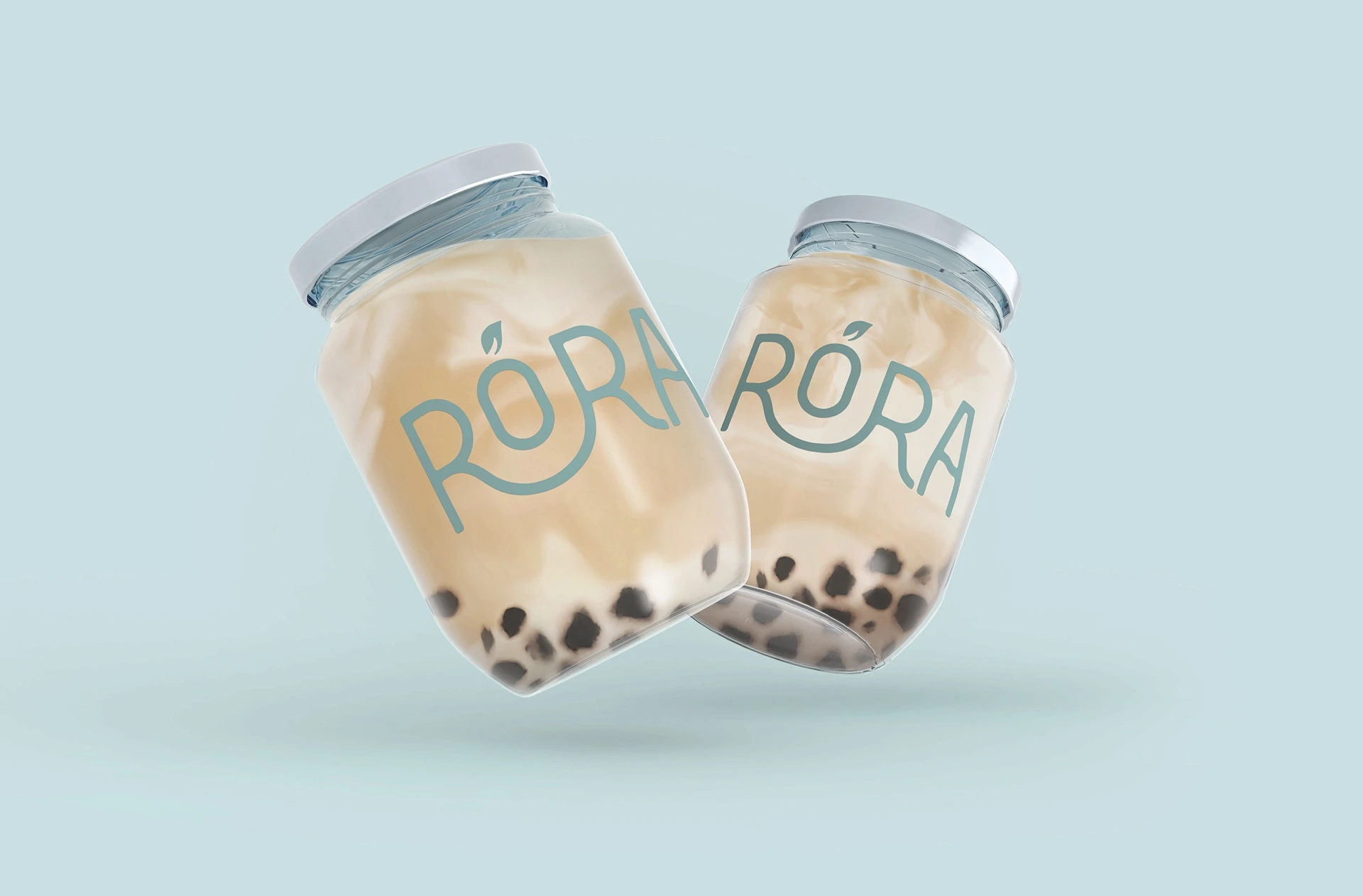 milktea glass jar