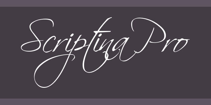 Scriptina Pro script font