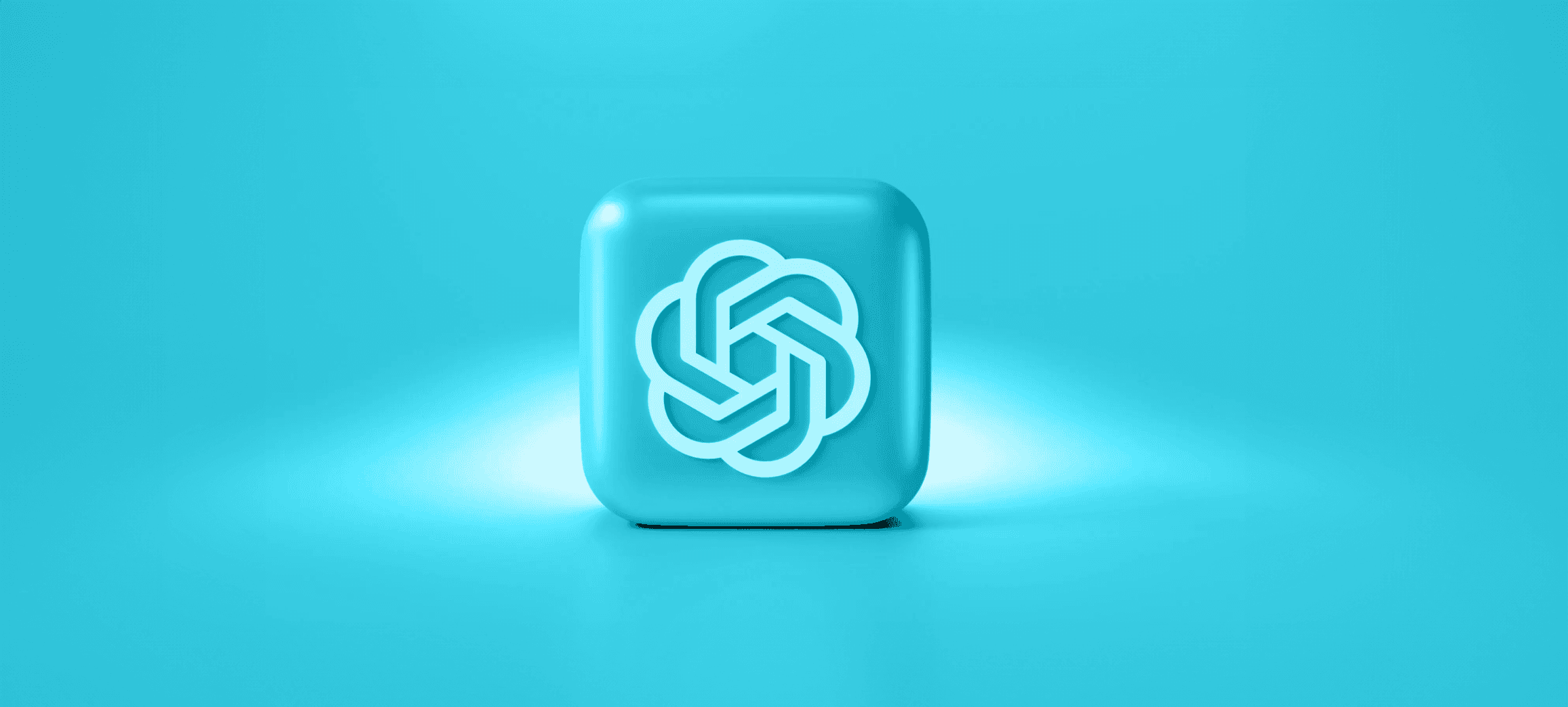a stylised 3D render of OpenAI Logo