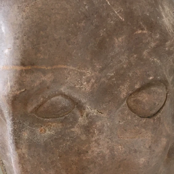 Angry Goddess. Soapstone. by Barbara Walker.