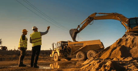 construction building with a contractor