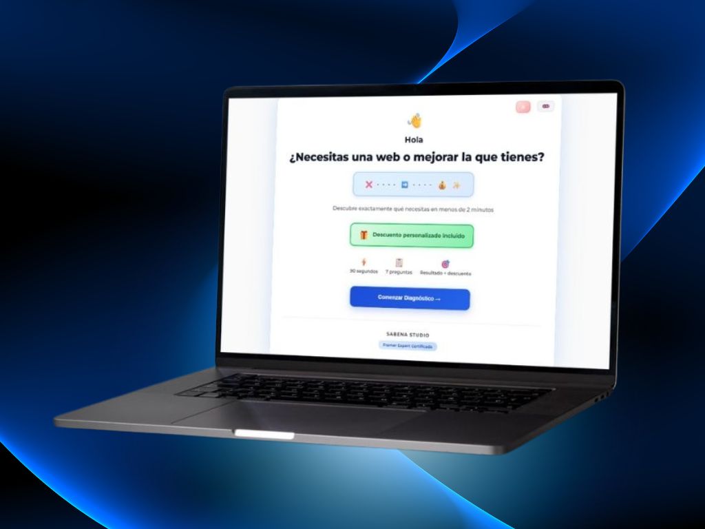 laptop mostrandola portada del quiz