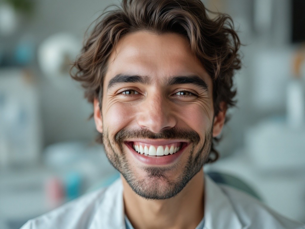 A man with a beard smiles at the camera.