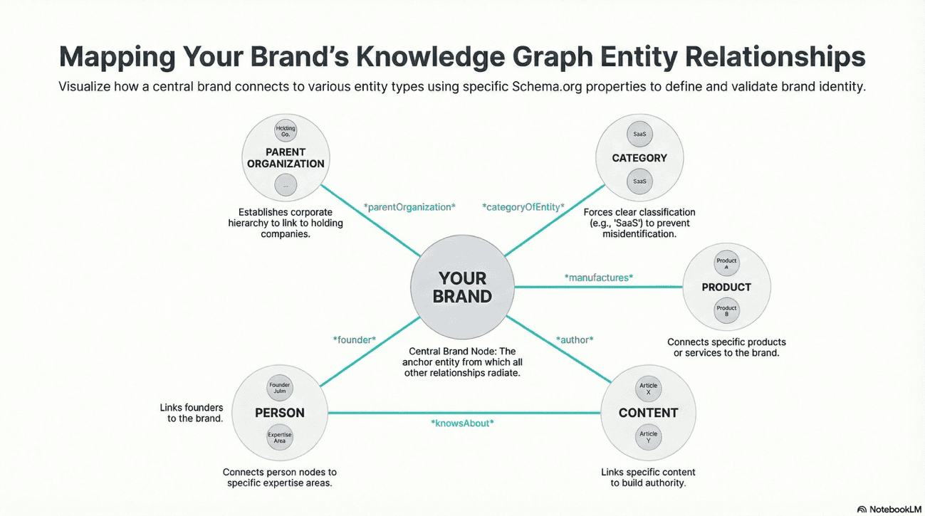 Mapping your brand's knowledge graph entity relationships