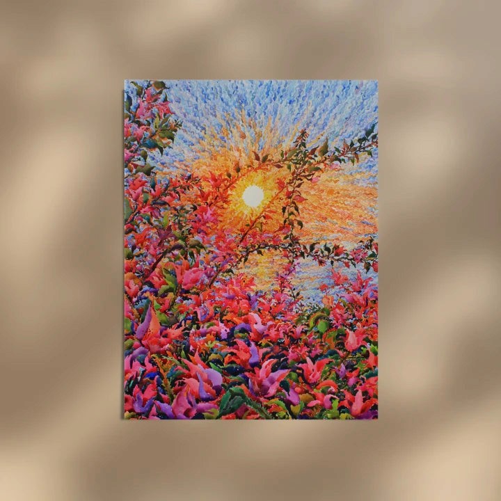 premium art poster and canvas prints, with originals available, from QART , of the artwork " Bougenvilla Flowers "