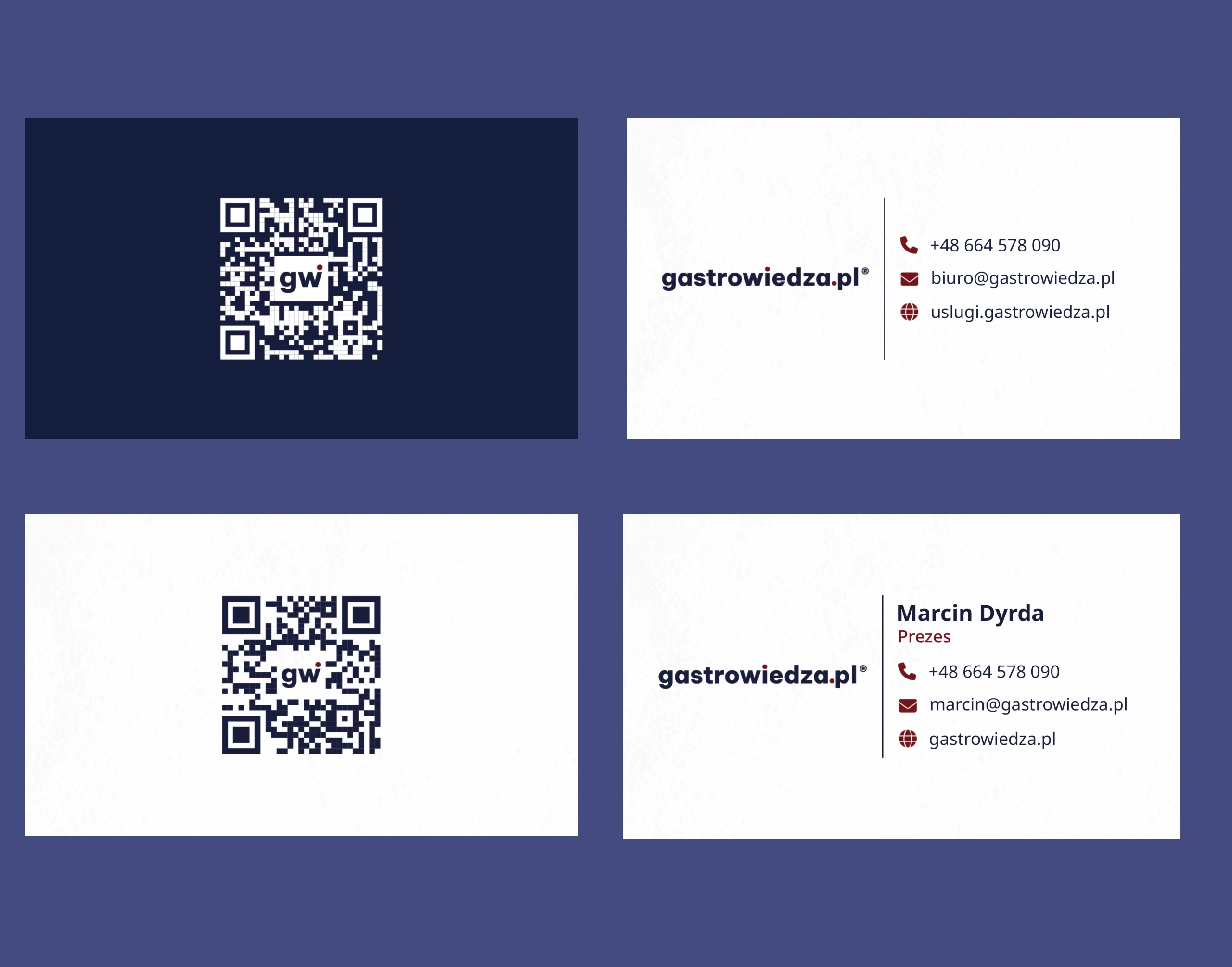 GastroWiedza Business Cards Design