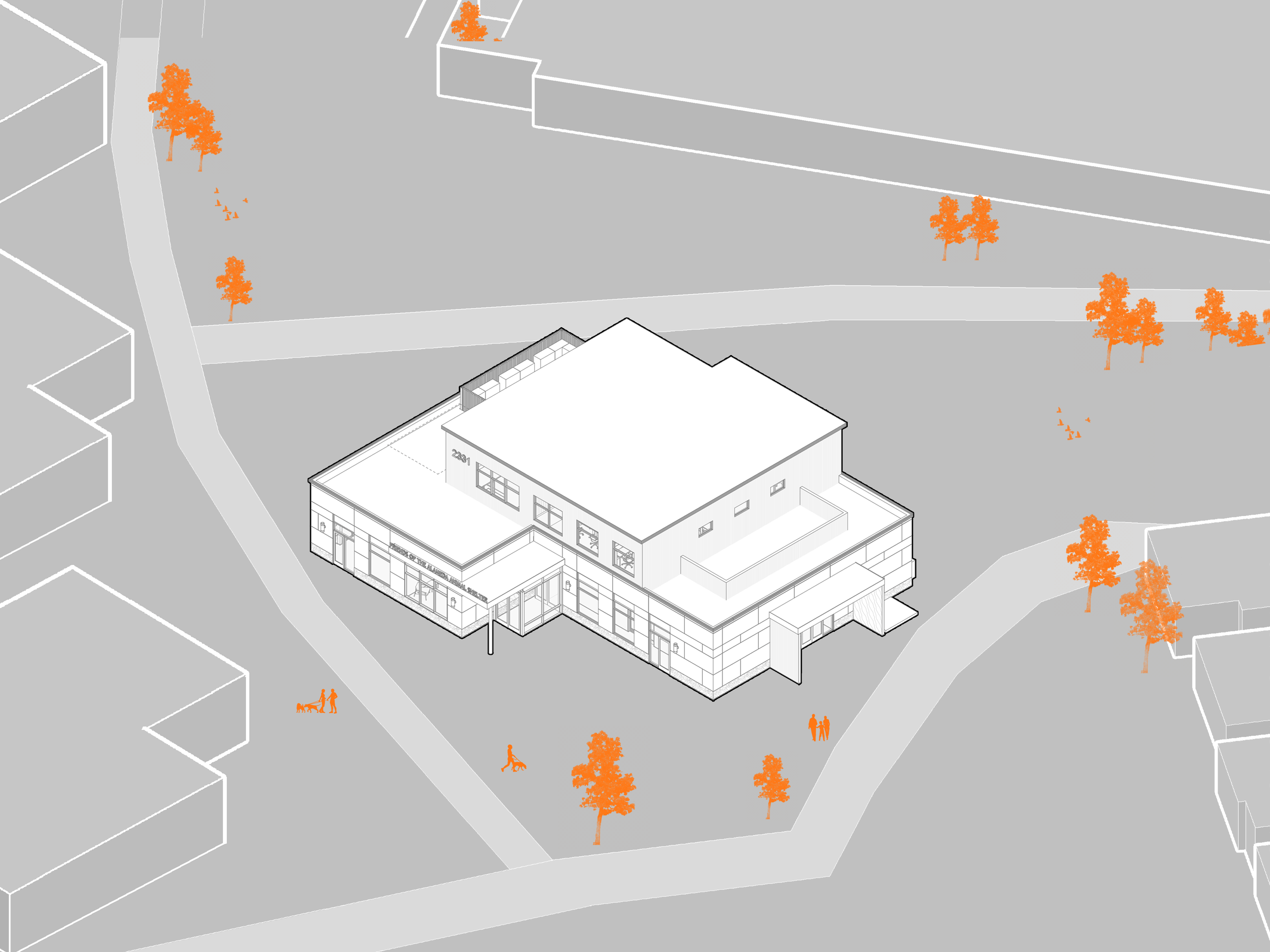 Macro visualization of interior and exterior parts