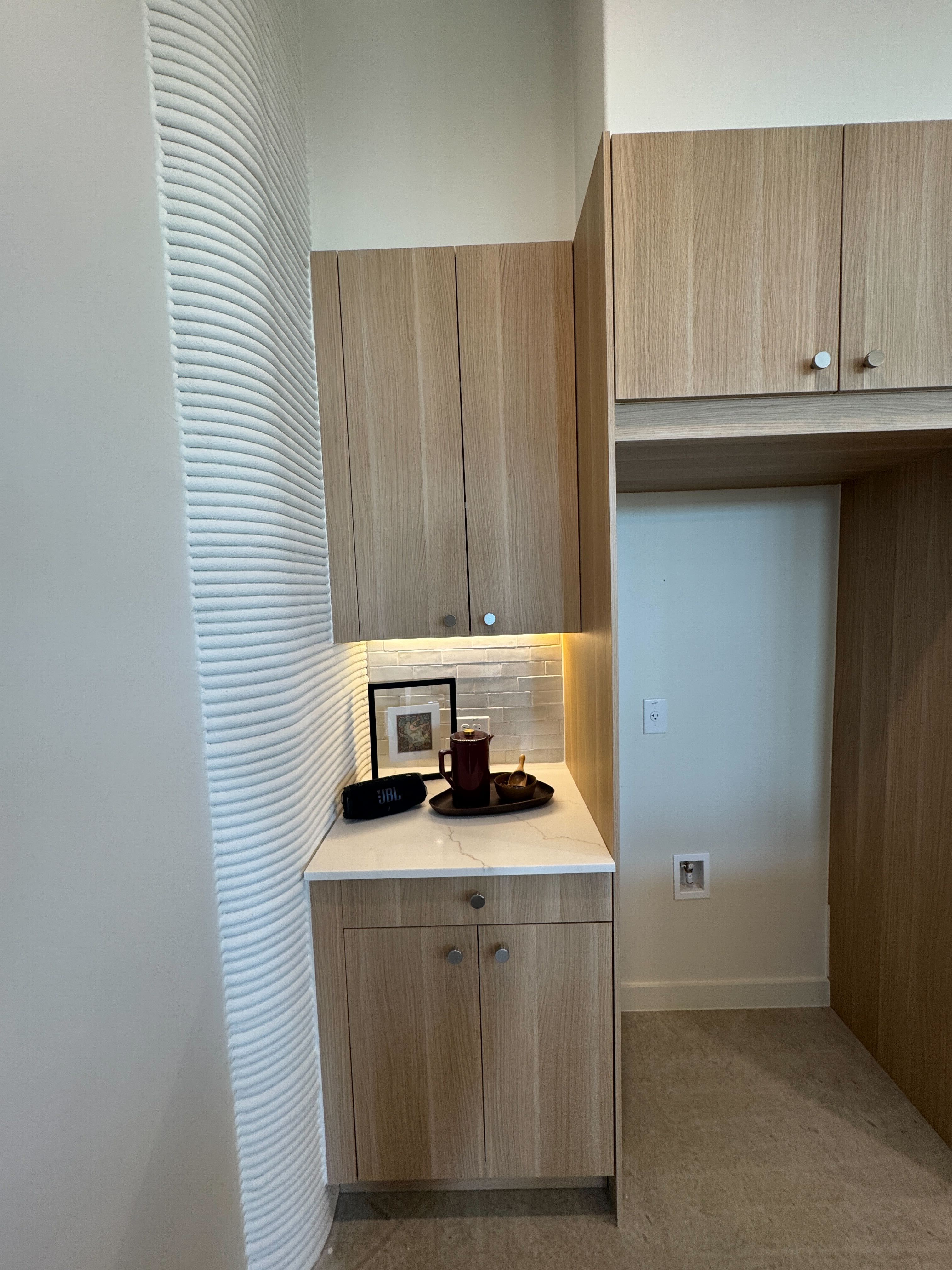 Interior of an ICON 3d printed home.