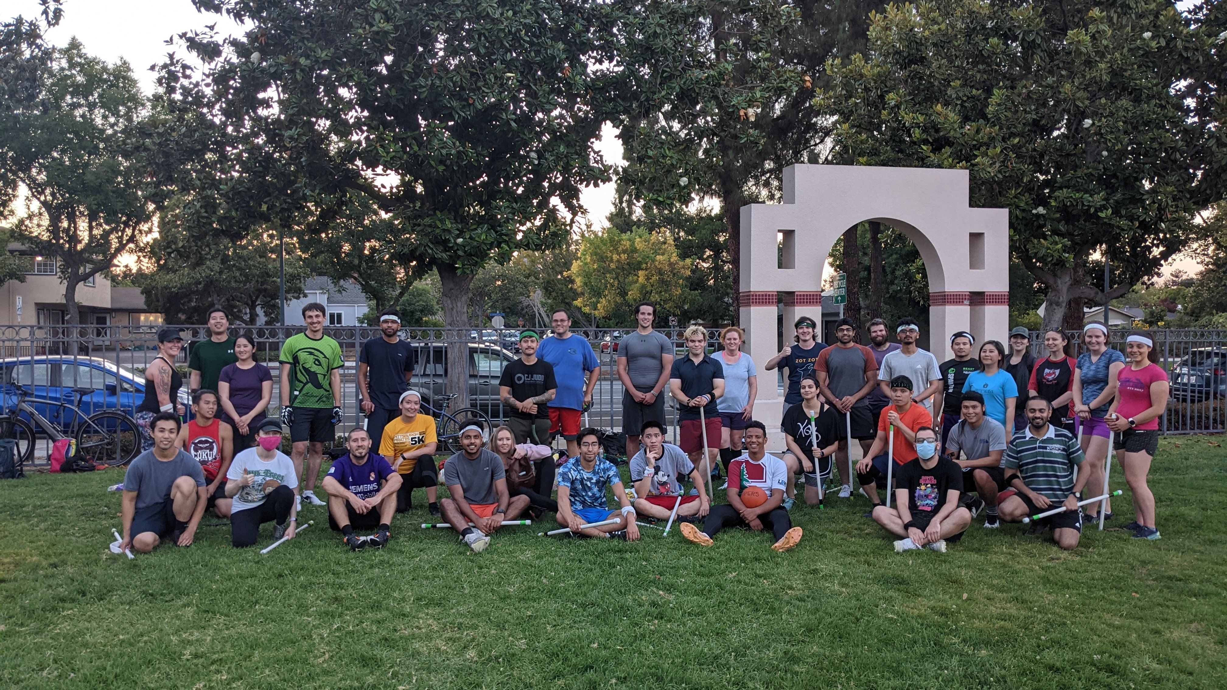 Group photo with over 30 players at a summer practice at Eagle Park, Mountain View 