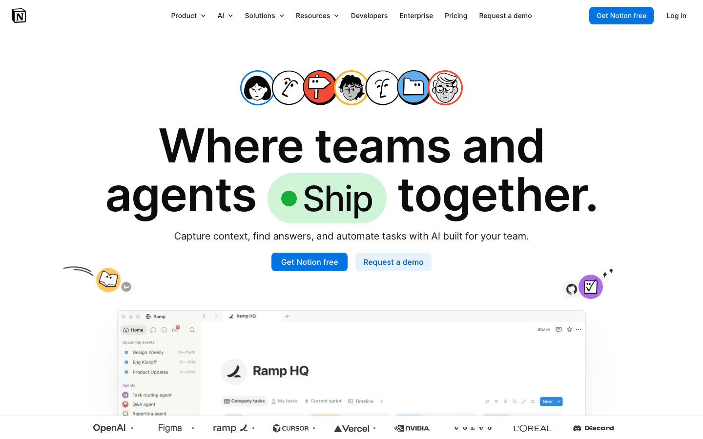 Notion workspace combining docs and task boards