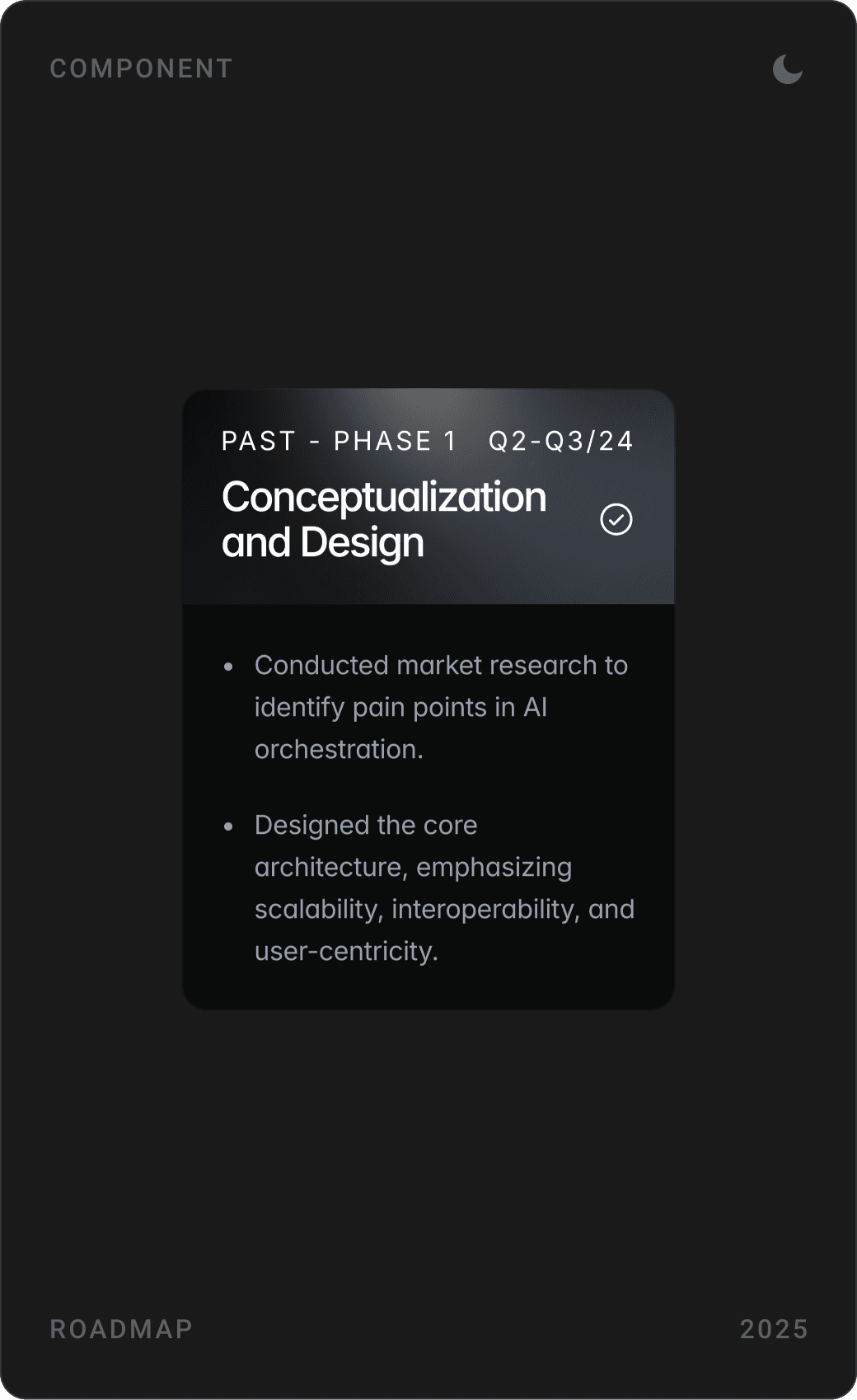 Futuristic AI Roadmap Timeline Component Design