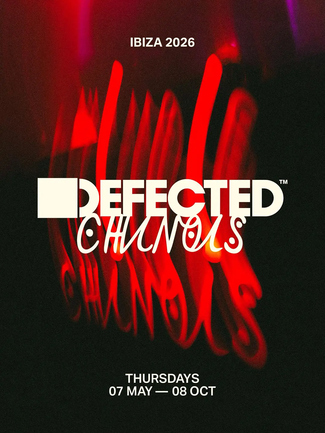 Defected at Chinois 2026 Ibiza residency poster