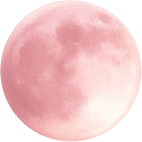 “Full pink moon glowing on a dark background, representing divine feminine energy, emotional clarity, and lunar transformation”