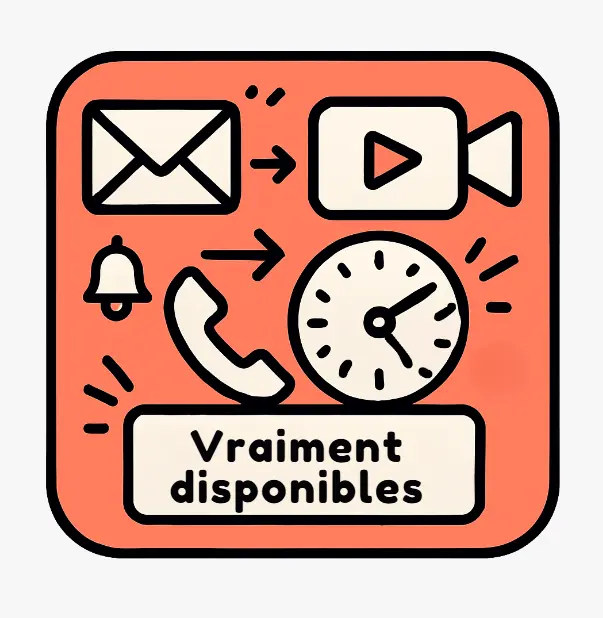 Icône support disponible réponse rapide assistance