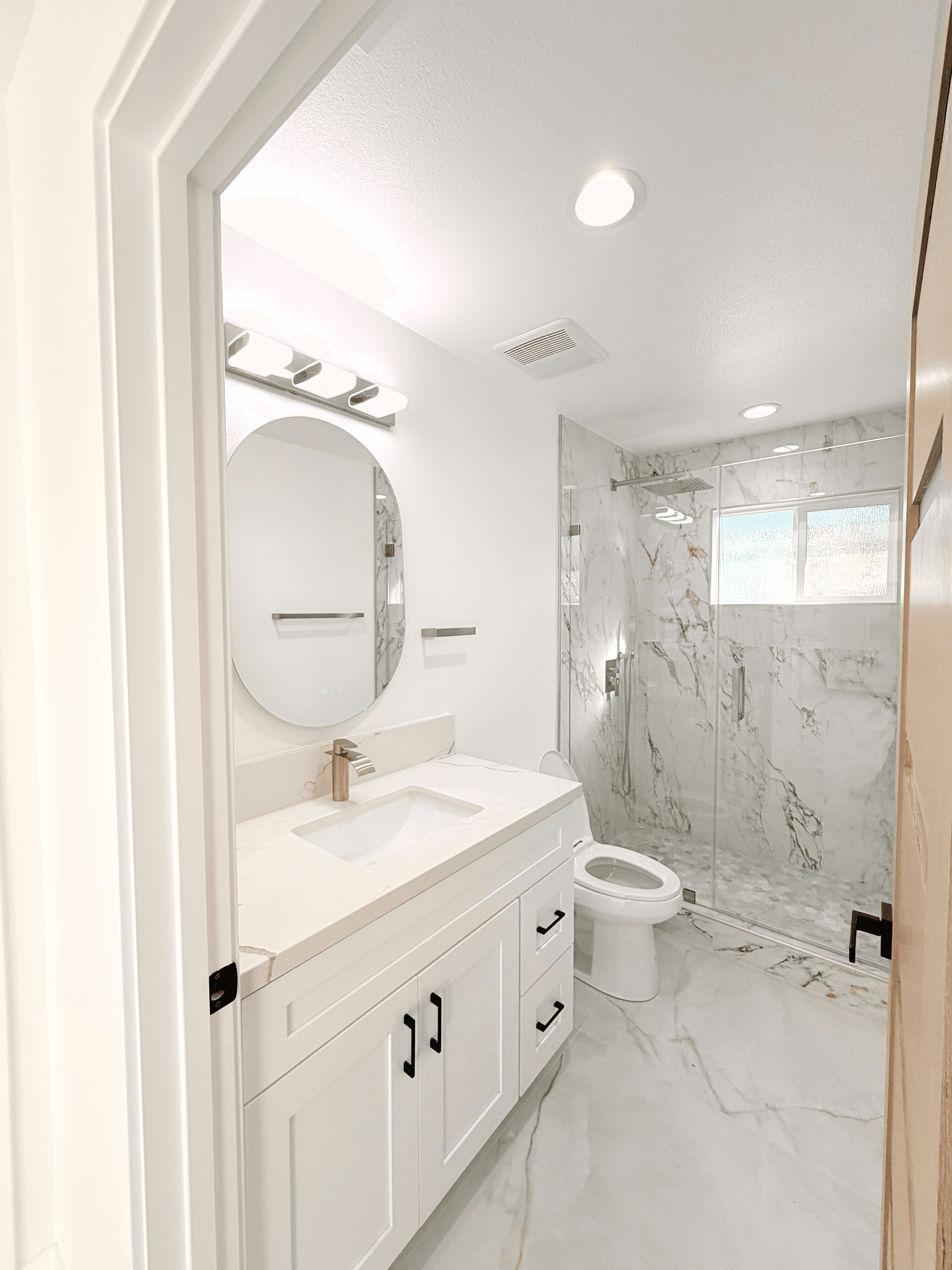 Backyard layout and landscaping around ADU – THP Construction