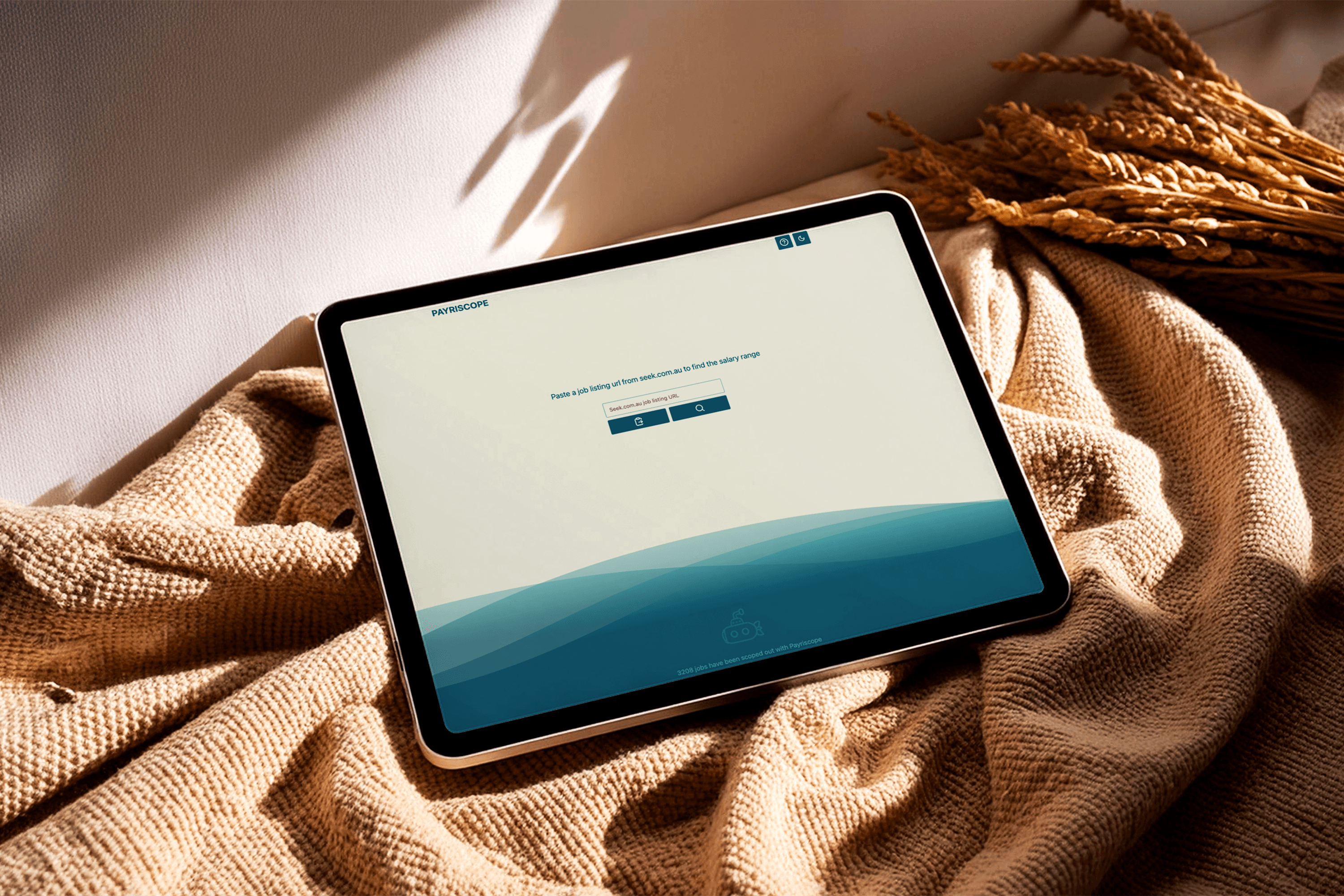 Photo of Payriscope light Mode on a tablet