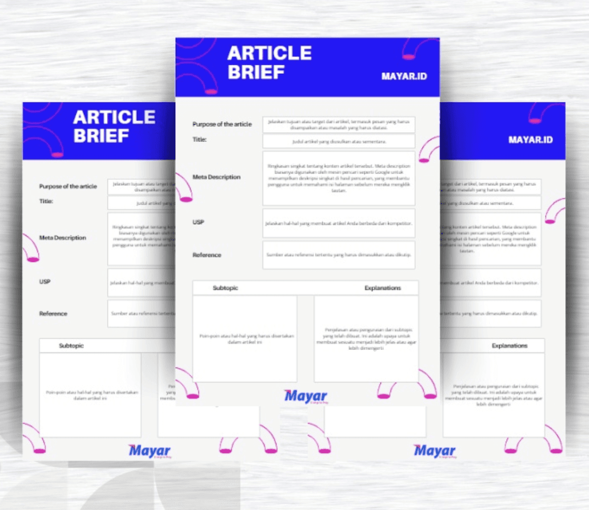 template kerangka penulisan artikel seo