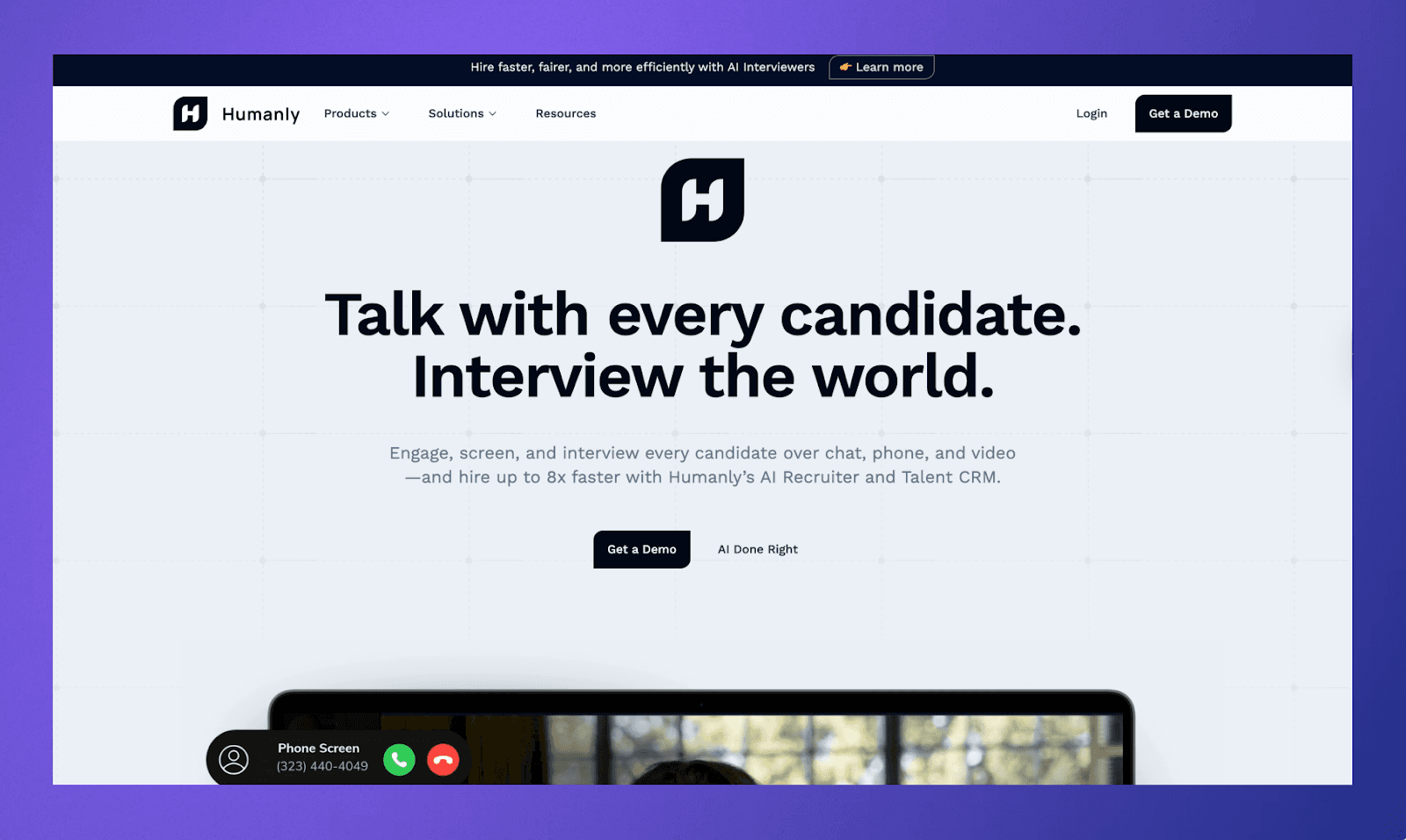 Humanly Homepage