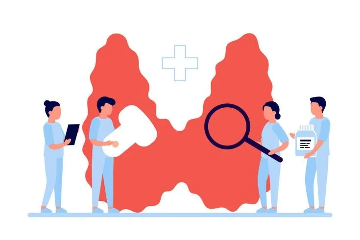 Endocrinology Vector showing a Thyroid