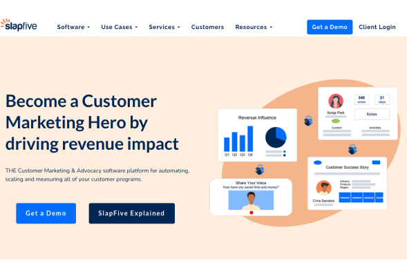 Slapfive landing page