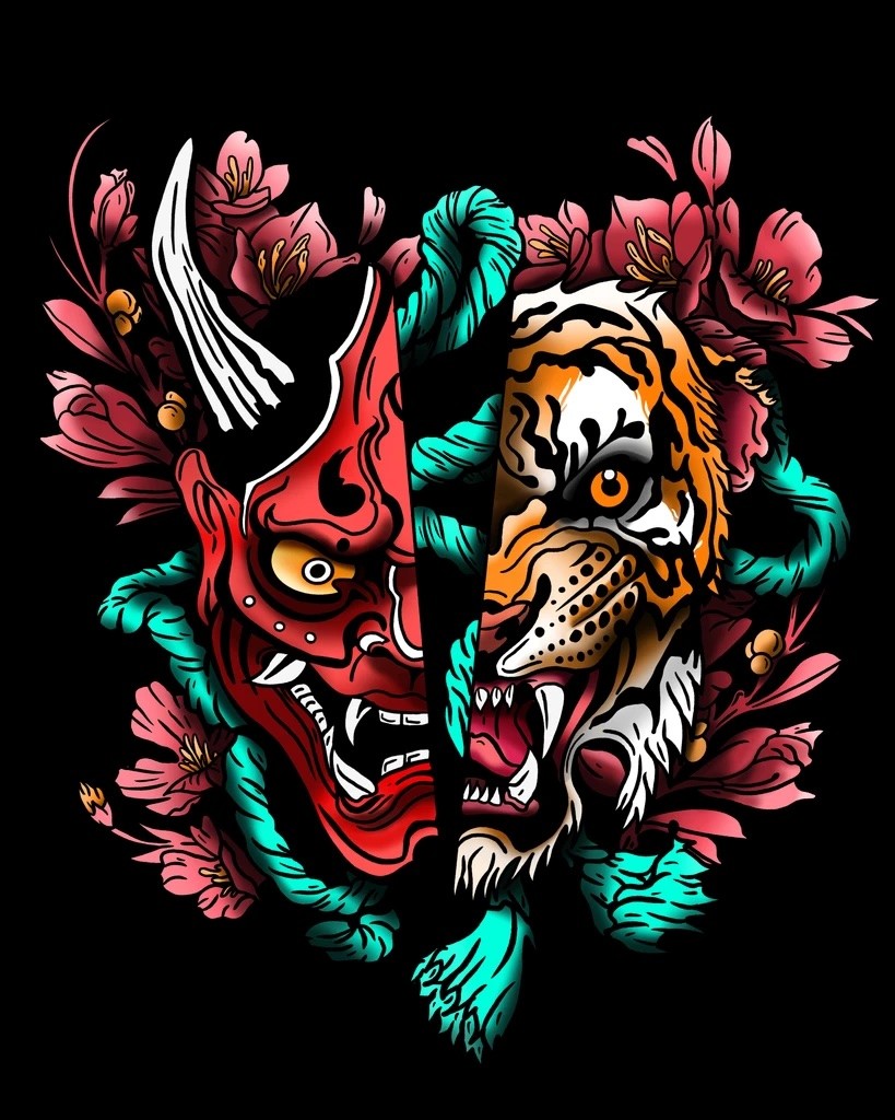 One and Tiger Illustration