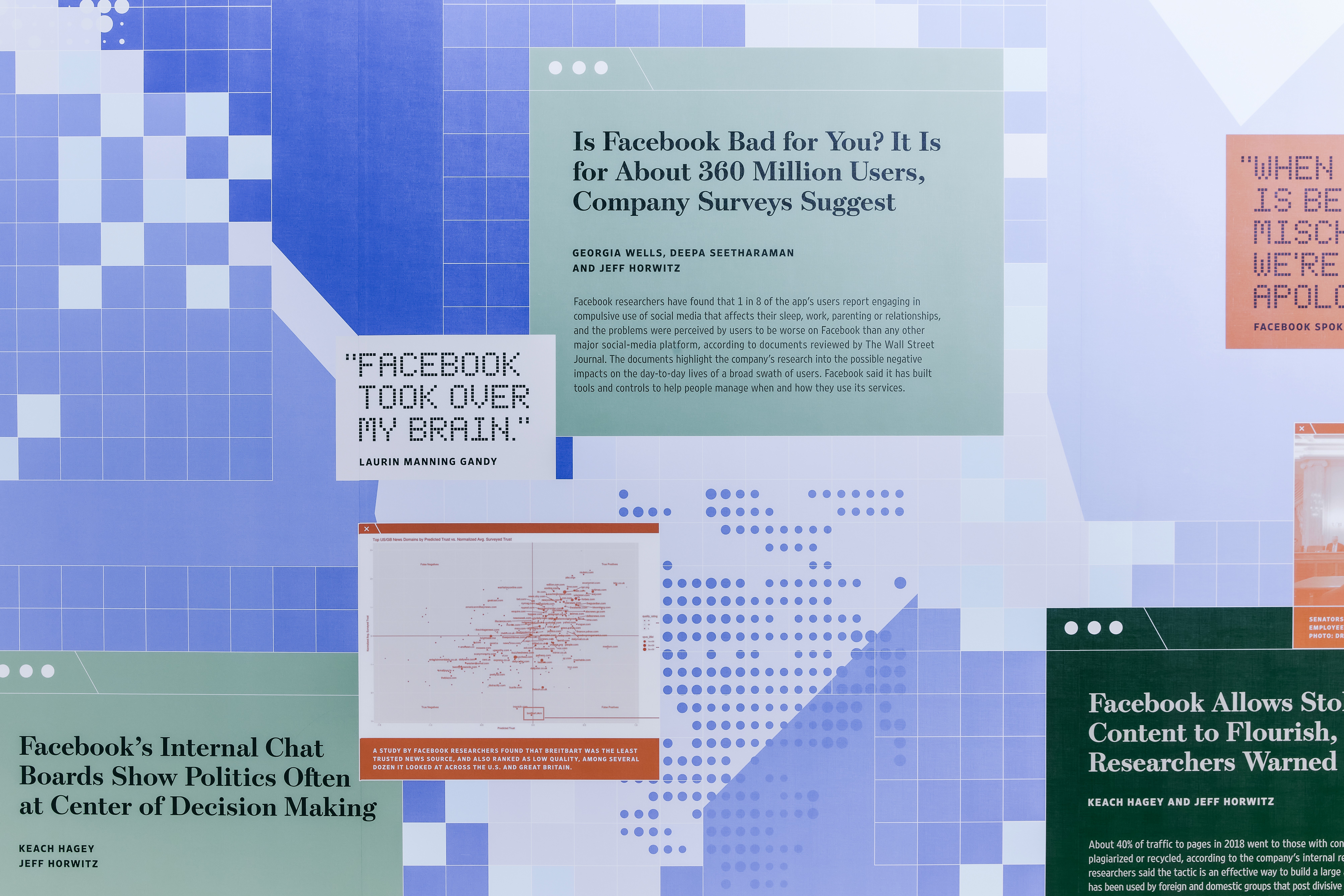 Streetside billboard with flyposters of the Batch.Works brand and illustrations