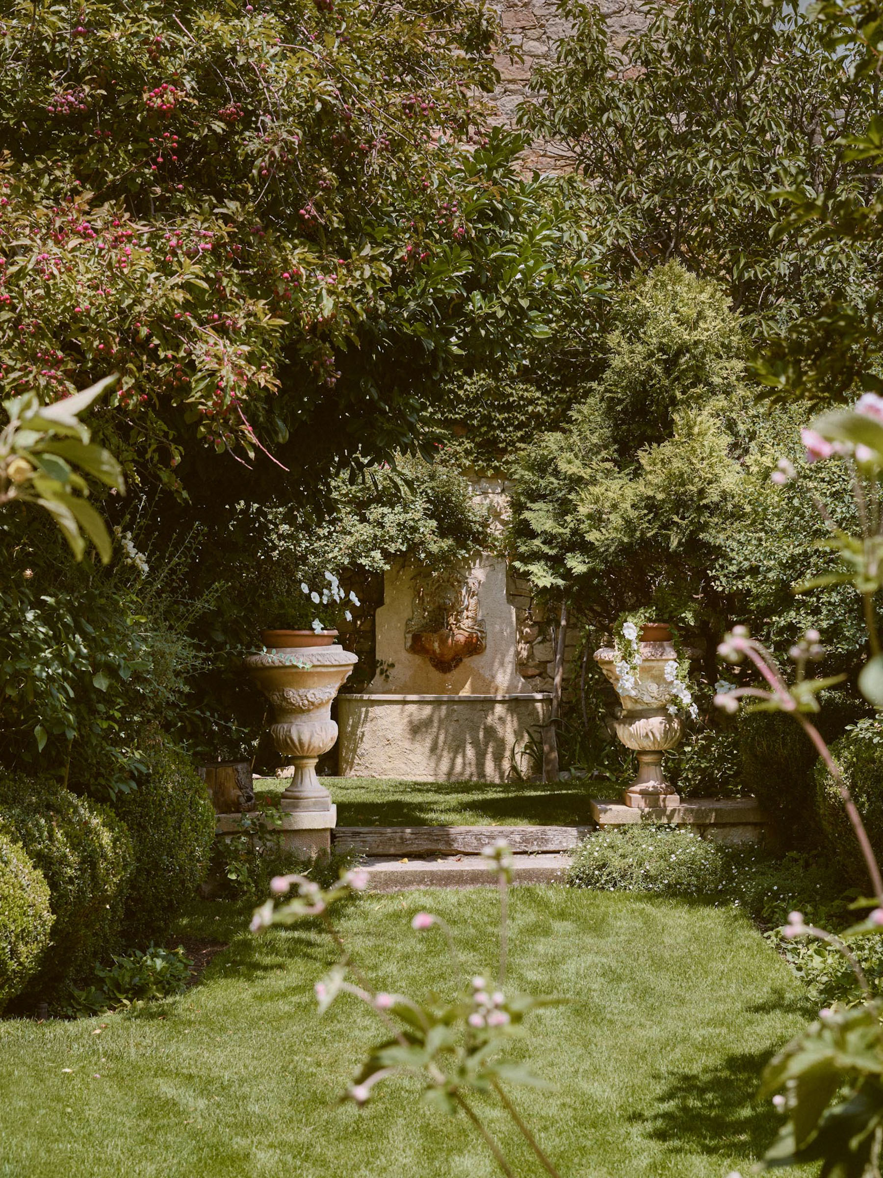 Garden of Catalina d’Anglade’s family home in Pedraza