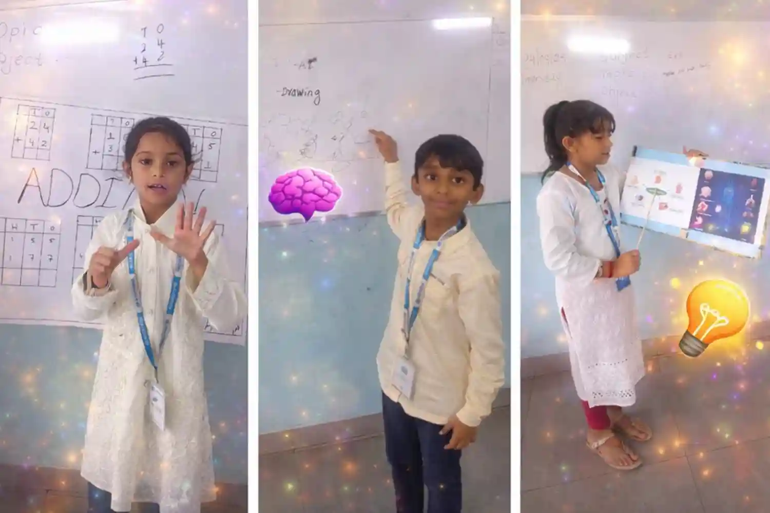 Student presenting project confidently during class session