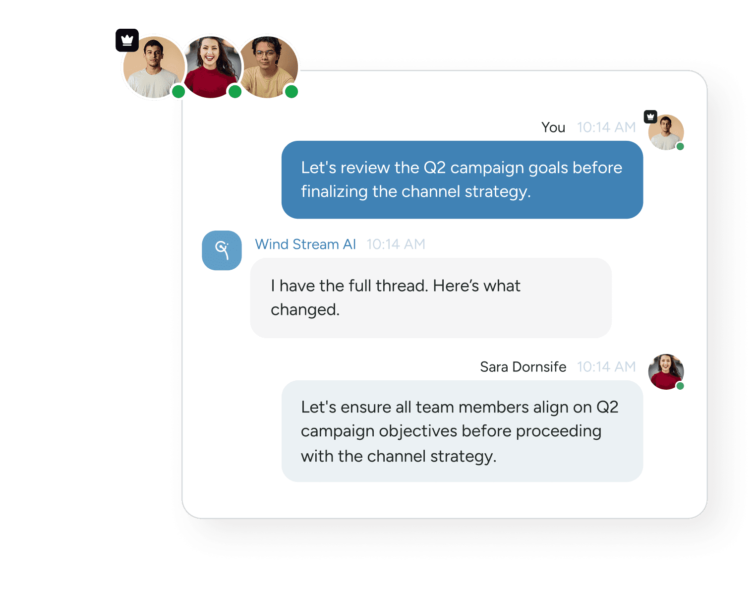 One conversation, The whole team Image