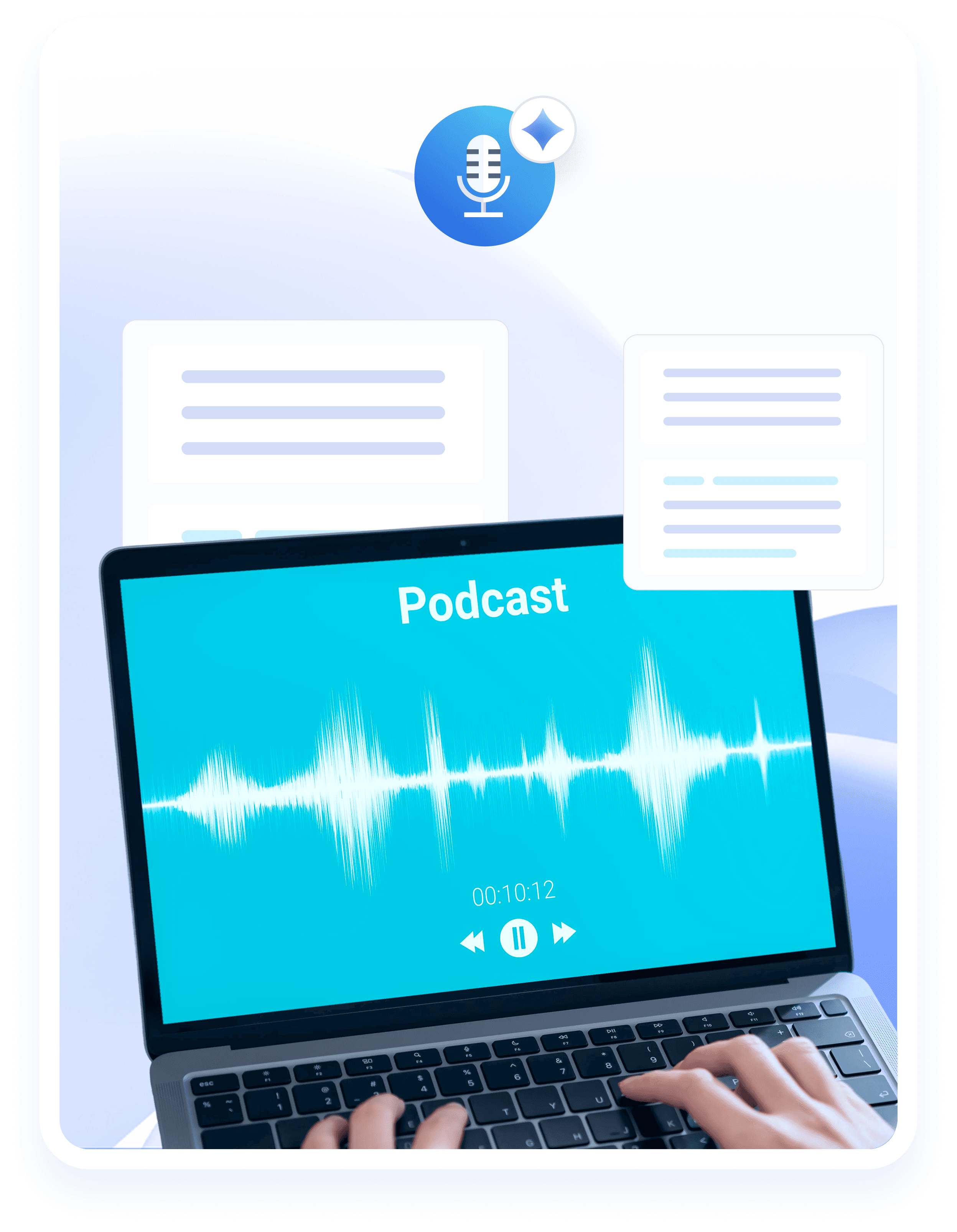 The image about Effortless, High-Impact Podcast Episodes Generated From Your Insights