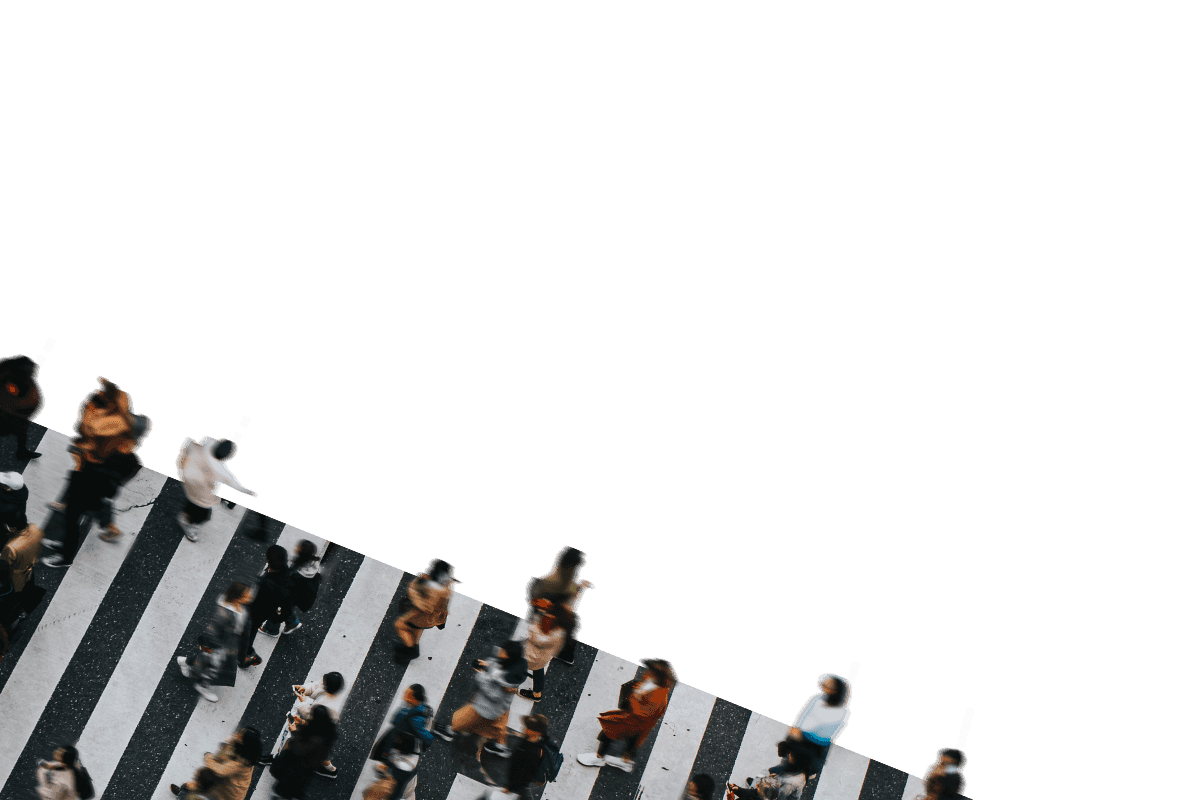 people walking the pedestrian