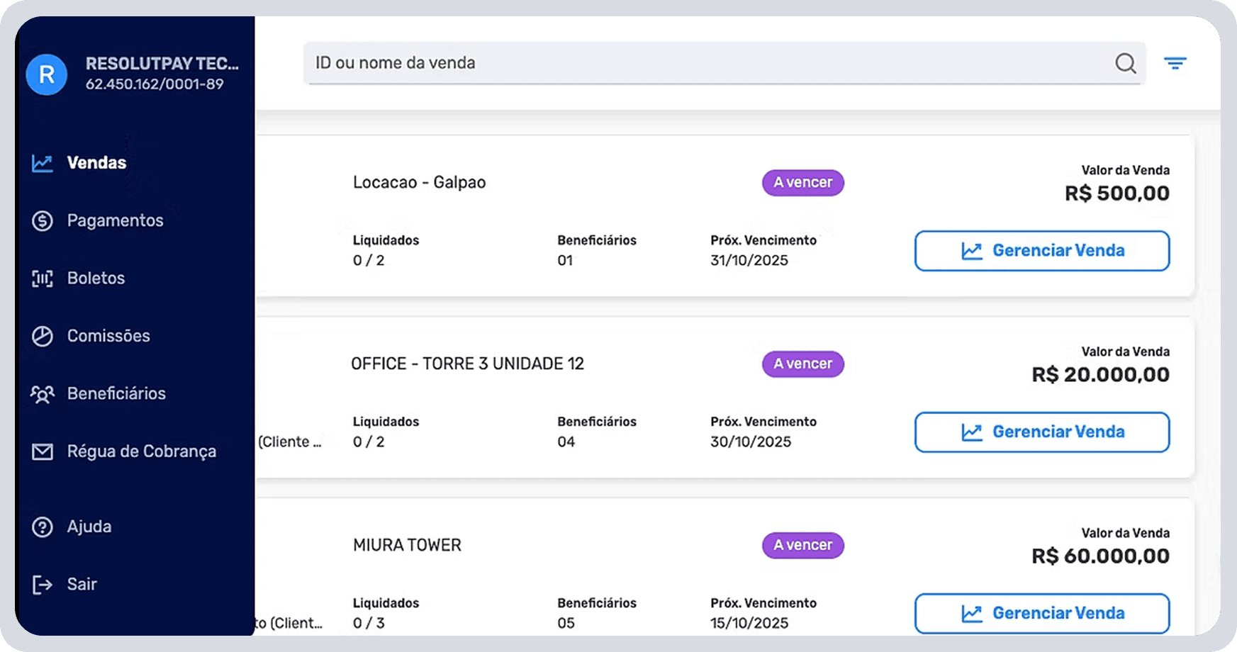 Business dashboard showing revenue, deals, customer list, growth chart, and new activity. 