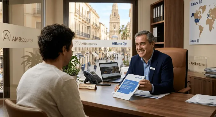 Asesoramiento personalizado en la oficina de seguros AMBseguros en el centro de Murcia.