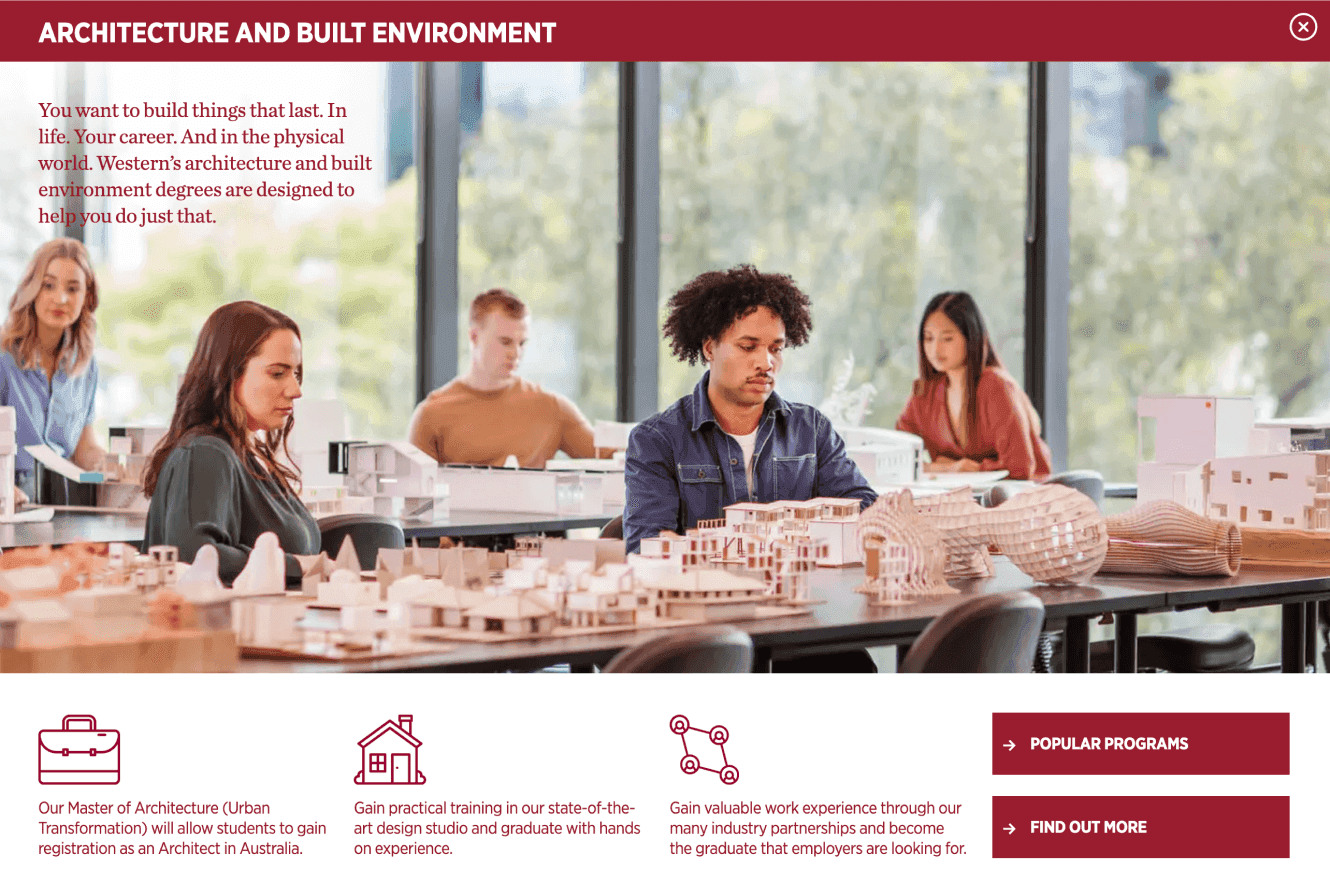 Western Sydney University brochure page 1