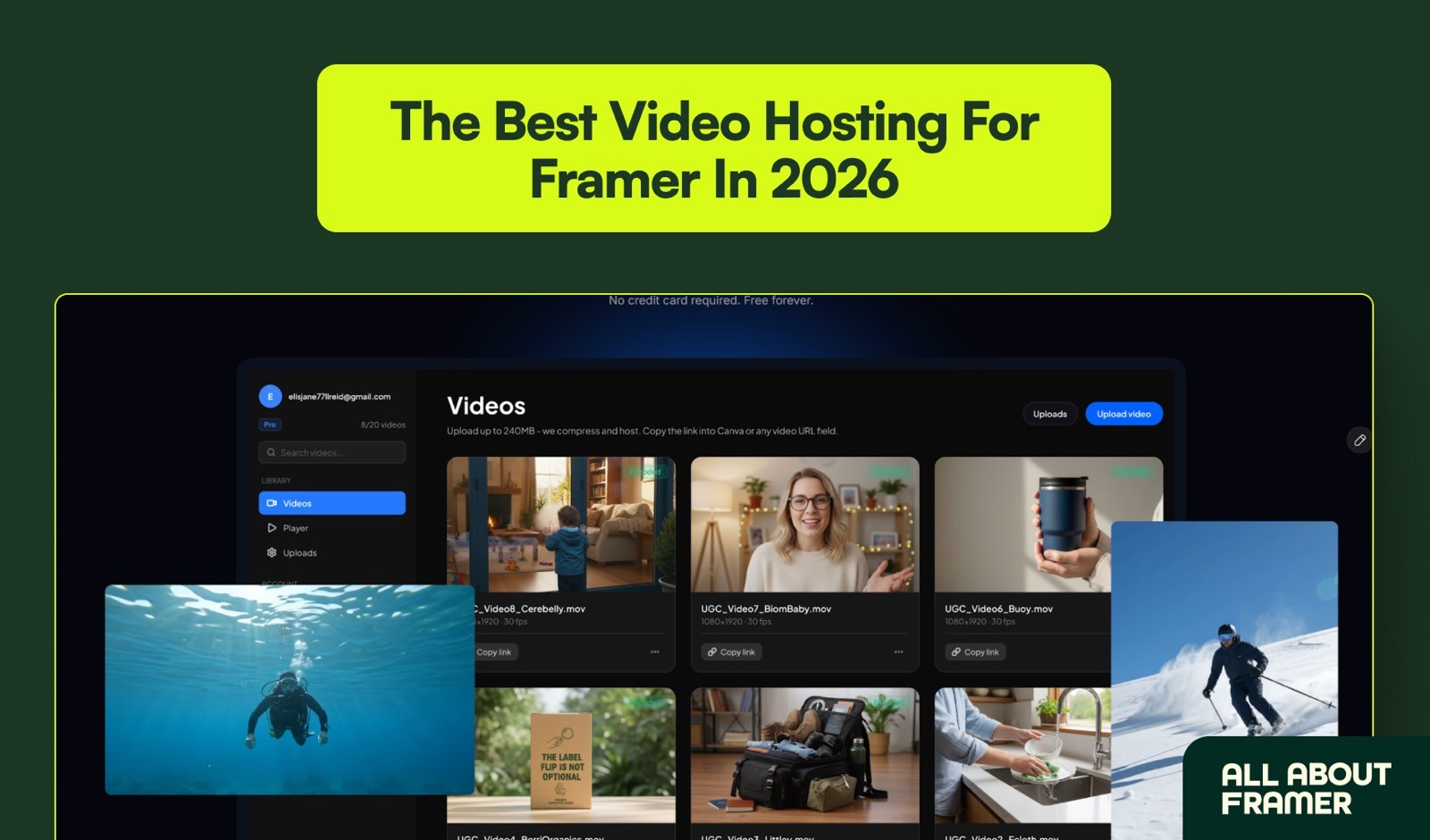 The Best Video Hosting for Framer in 2026