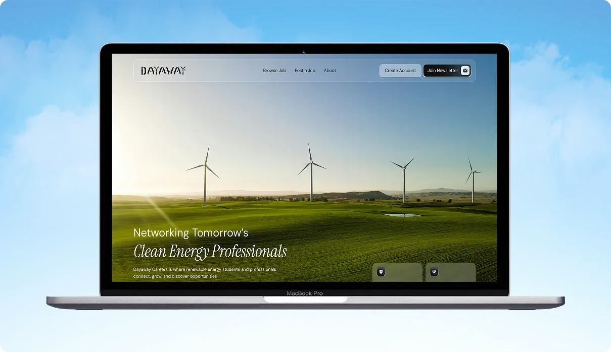 Dayaway website mockup