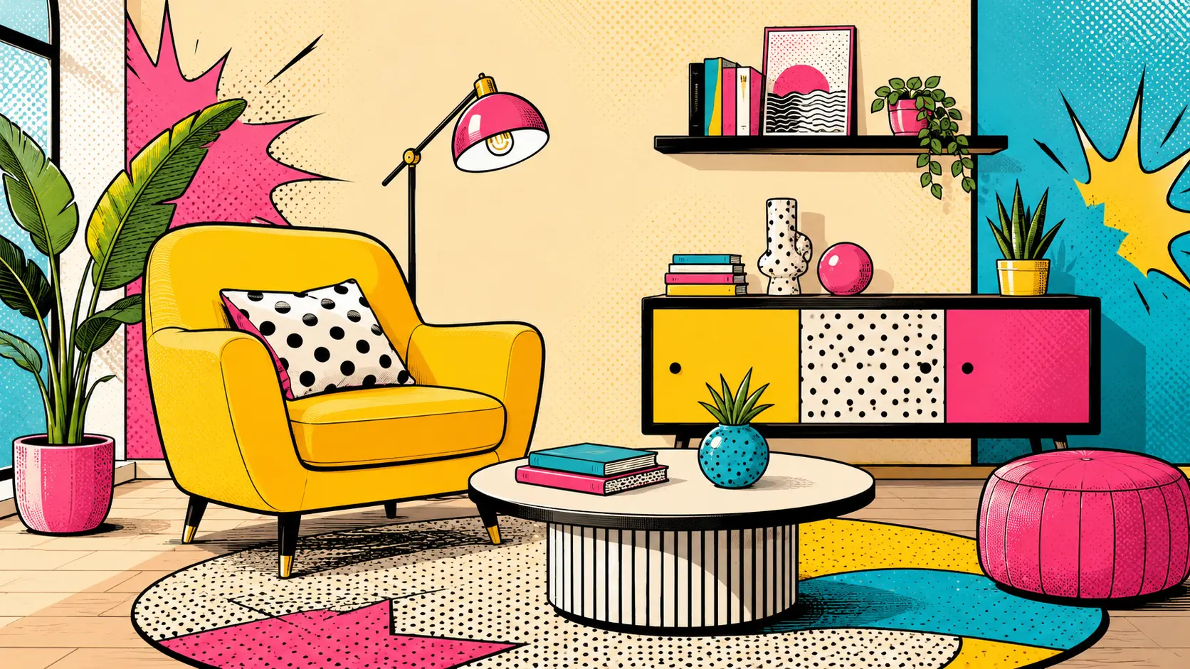 Comic style hotspot image