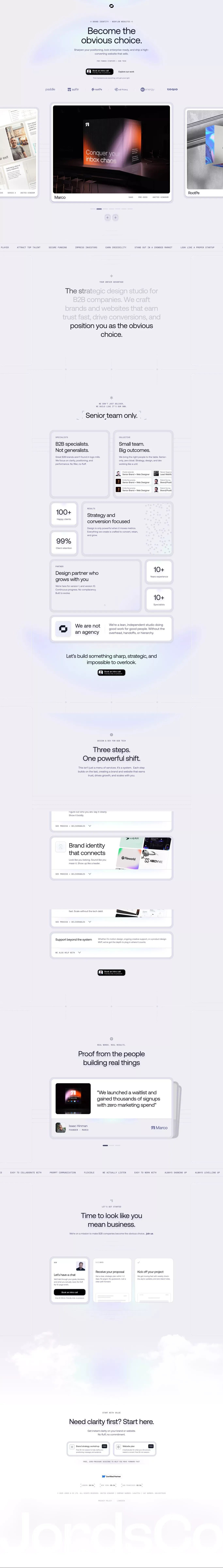 Jords+Co portfolio page screenshot showcasing Design and Tech design