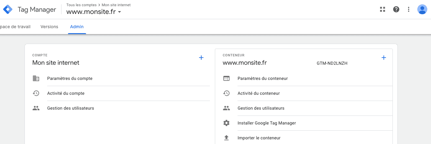 Ajout utilisateur GTM