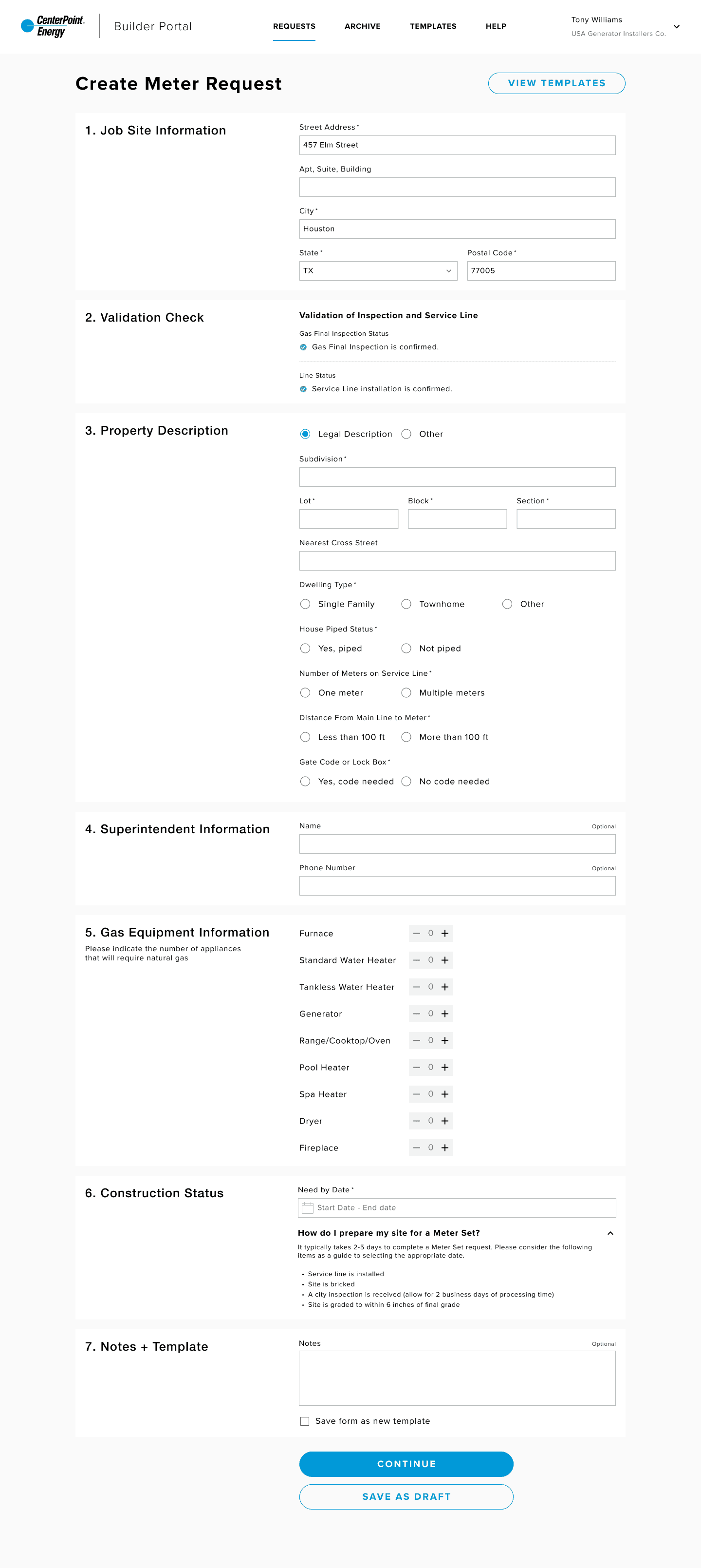 Builder Portal Old Design