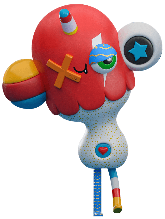 ice cream cone headed designer toy